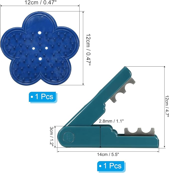 PATIKIL Rose Stem Leaf Thorn Stripper, 2Pcs/1Set Rose Thorn Stripper Remover Tool Leaf Stripping Tool for Gardening Flower Pruning, Blue