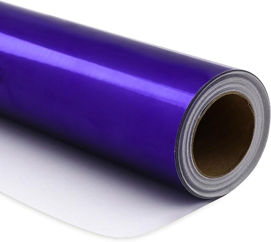 RUSPEPA Blue Purple Metallic Wrapping Paper - Solid Color Matte Paper Perfect for Wedding, Birthday, Christmas, Baby Shower - 17 Inches X 32.8 Feet