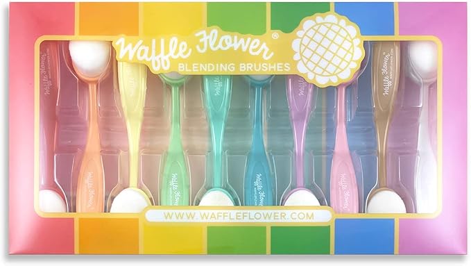 Waffle Flower Blending Brushes WFT021 - Not All Brushes are Created Equal. Waffle Flower Brings You This Set of 10 Blending Brushes for The Best Craft Experience.