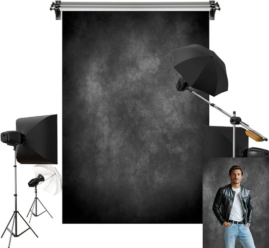 Kate 10x10ft/3x3m Dark Backdrop Black Abtract Texture Portrait Photo Backgrounds Photography Studio Props