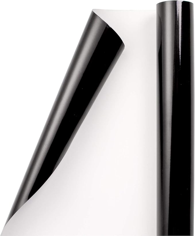 RUSPEPA Black Wrapping Paper - 81.5 Sq Ft - Solid Color Paper Perfect for Wedding,Birthday,Christmas,Baby Show - 30 inches x 32.8 feet
