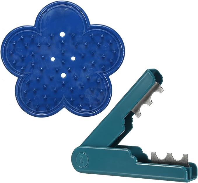 PATIKIL Rose Stem Leaf Thorn Stripper, 2Pcs/1Set Rose Thorn Stripper Remover Tool Leaf Stripping Tool for Gardening Flower Pruning, Blue
