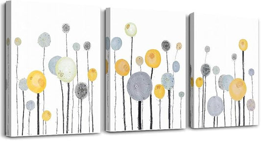 Abstract paintings 3 Piece framed Canvas Wall Art for living room bathroom Wall Decor Canvas Prints Office kitchen wall Artwork Home Decor Flowers Pictures Poster bedroom Large size wall Decorations
