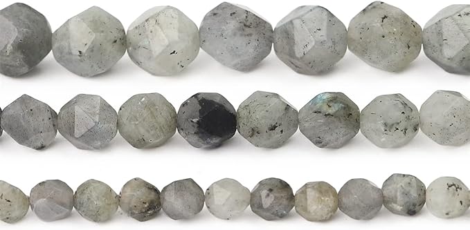 Faceted Natural Spectrolite Stone Round Beads 10mm 36cm/Strand for Jewelry Making
