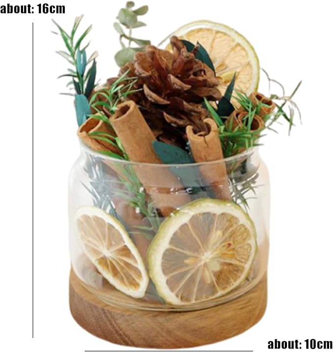 DIY Dried Flower Aromatherapy Kit with Natural Plant Essential Oils, Naturally Dried Flowers and Herbs Ornaments for DIY Flower Craft, Vintage Holiday Decor, Christmas (#B)