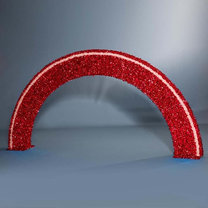 Anderson's Red Metallic Floral Sheeting,15 Ft. Parade Float Decoration for Trailers, Parties, Weddings, Proms, Photo Backdrops & Events – Shiny Fringe Garland for Indoor/Outdoor Use
