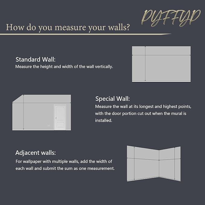 PYFFYP- Dark Floral Wallpaper Peony Wall murals for Bedroom(Not Peel and Stick)