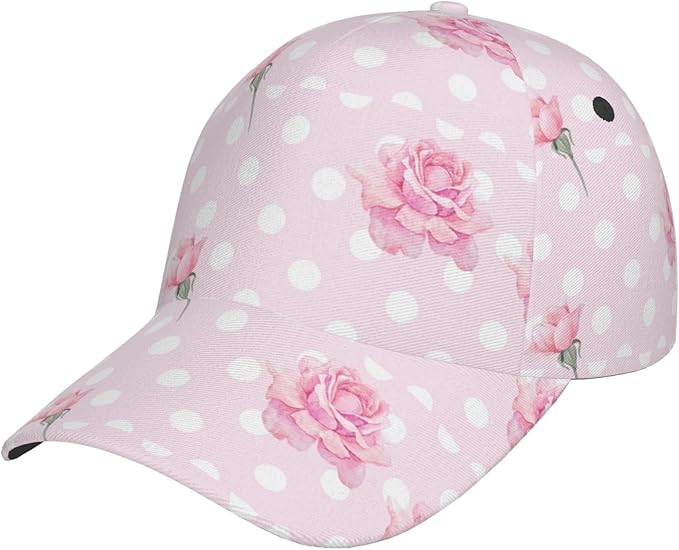 Rose Baseball Cap Flower Snapback Cap for Women Hats Floral Baseball Hat Women's Baseball Caps