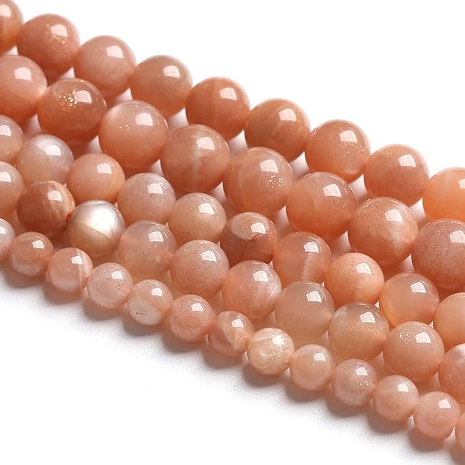 4MM 86PCS Natural Stone Sunstone Gemstone Loose Beads for Jewelry Making DIY Bracelet Crystal Beads