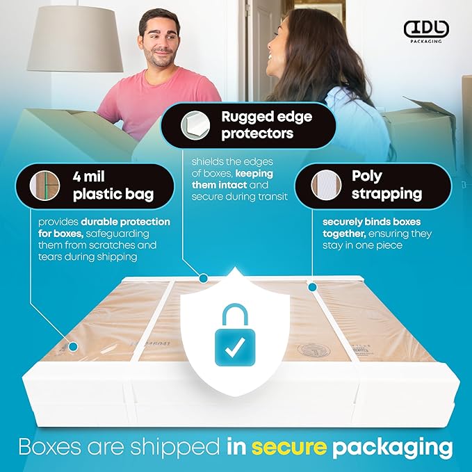 Exrta Large Shipping & Moving Boxes 36"L x 12"W x 12"H (15-Pack) - Extra Strength 200 lb vs Regular - Corrugated Packing Boxes for Moving - Easy-to-Recycle Cardboard Box by IDL Packaging