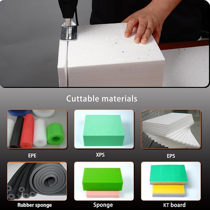 Air Cooled, Electric Hot Knife - Foam Cutting Tool with Blades & Accessories Use Foam Cutter for Engraving and DIY Handmade