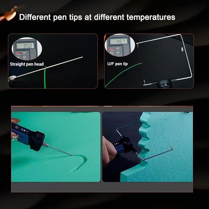 4 in 1 Hot Wire Electric Foam Cutter Kit, Styrofoam Cutting Tool 15W/ 6V with Case, Heated Foam Carving Knife Kit (Toolbox Blue)