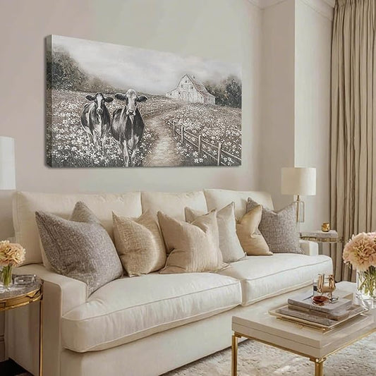 LEVERUP Animal Wall Pictures Spring Wall Decor for Bedroom Office Kitchen Nature Artwork 20x40 Inch Flower Pictures Wall Decorations