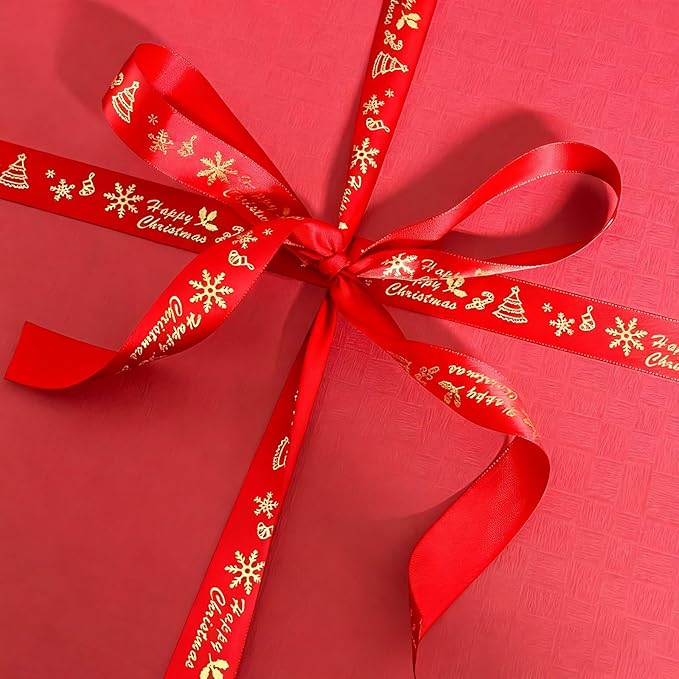 YINUOYOUJIA Large Gift Boxes with Lids 16.5x13x5.5 inches,Boxes for Christmas Presents,Contains Card,2 Roll Ribbons,Shredded Paper Filler.（Red