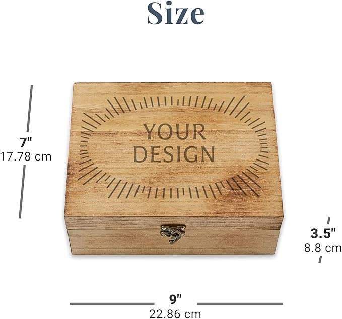 Let's Make Memories Personalized Wooden Keepsake Box With Hinged Lid - Wood Memento Box - Decorative Storage - Home Decor - For Couples, Wedding, Newlyweds - Laser Engraved - Reasons We Love You