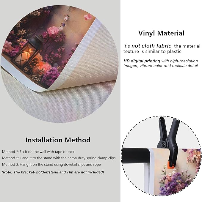 YongFoto Elegant Flower Wall Backdrop 8x6.5ft Floral Butterfly Candle Photography Background Baby Bridal Shower Wedding Girl Birthday Party Banner Room Decor Portrait Photoshoot Wallpaper Photo Booth