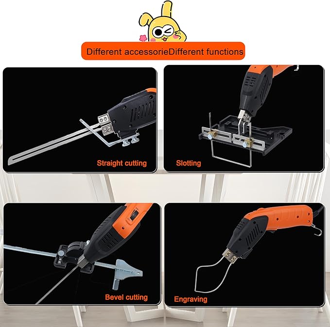 Air Cooled, Electric Hot Knife - Foam Cutting Tool with Blades & Accessories Use Foam Cutter for Engraving and DIY Handmade