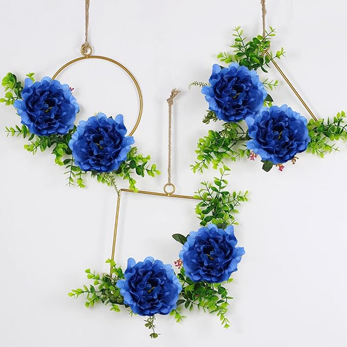 20pcs 5" Artificial Flower Peonies, Silk Peonies with 6" Stems, Flowers Suitable for Wedding Bouquets, Home Party Decoration (Dark Blue)