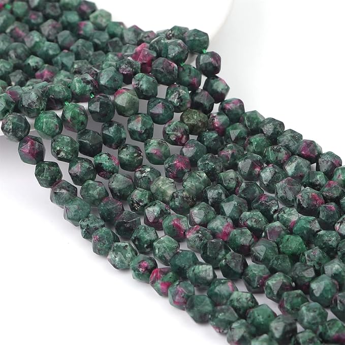 Faceted Natural Zoisite Stone Round Beads 10mm 36cm/Strand for Jewelry Making
