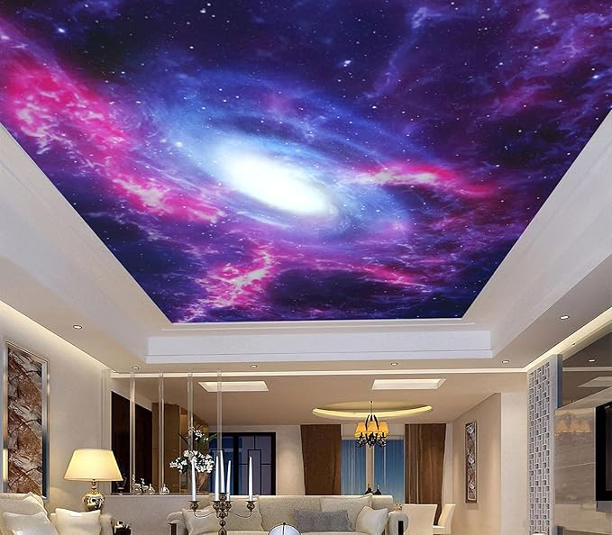 Cliouar-Space Background with Nebula and Galaxy Peel and Stick 137" x 102"