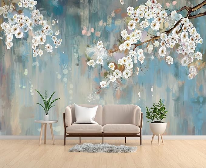 mangnolia Chinoiserie Wallpaper Wall Mural Wallpaper for Bedroom 178" x 117"