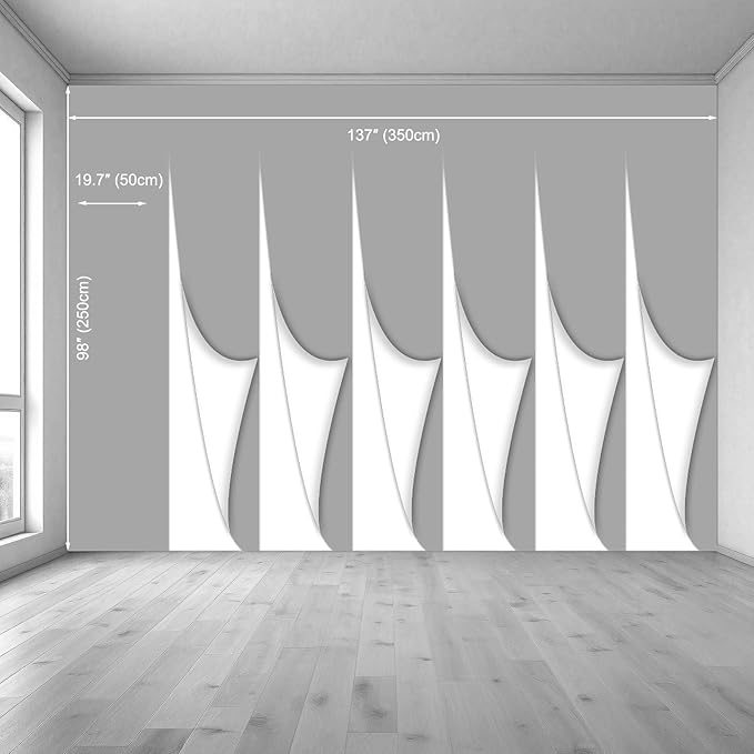 Floral Wall Murals Peel and Stick murals Removable Waterproof Large Wallpaper for Living Room Bedroom(Color-1, 137×98 inch)
