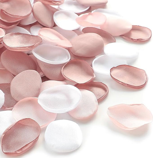 Floroom 500pcs Rose Petals Dusty Rose Blush Faux Silk Flower Petals for Wedding Flower Girl Basket Aisle Scatter Dinner Table Centerpieces Party Confetti Bridal Shower Romantic Night Decoration