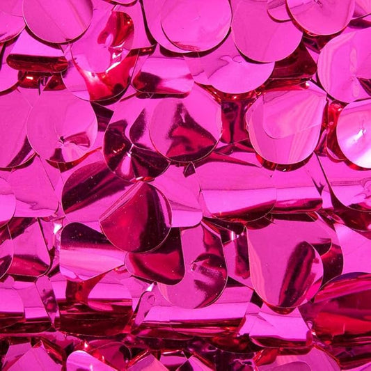 Anderson's Cerise Metallic Floral Sheeting,15 Ft. Parade Float Decoration for Trailers, Parties, Weddings, Proms, Photo Backdrops & Events – Shiny Fringe Garland for Indoor/Outdoor Use