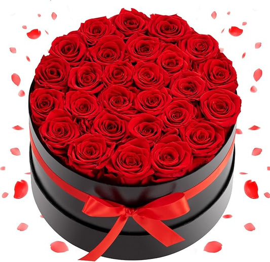 VEVOR Forever Flowers, 27 Preserved Roses in a Box, Eternal Flowers Immortal Bouquet Birthday Present for Delivery Prime Women Her Wife Mothers, Anniversary, Valentine's Day,Christmas, Red