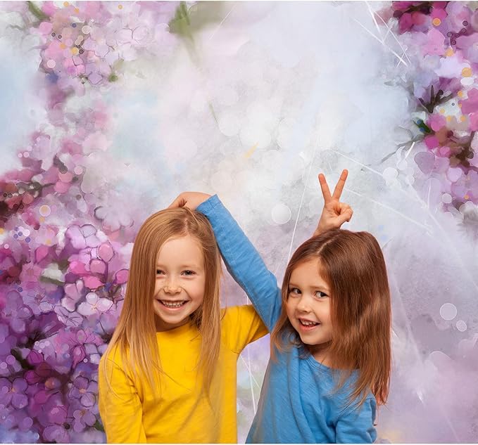 Abstract Watercolor Painting Pink Apricot Tree Flower Backdrop Soft Colorful Blur Style with Bokeh Spring Floral Seasonal Nature Photography Background Grunge Paper Background Decor Vinyl 7x5ft