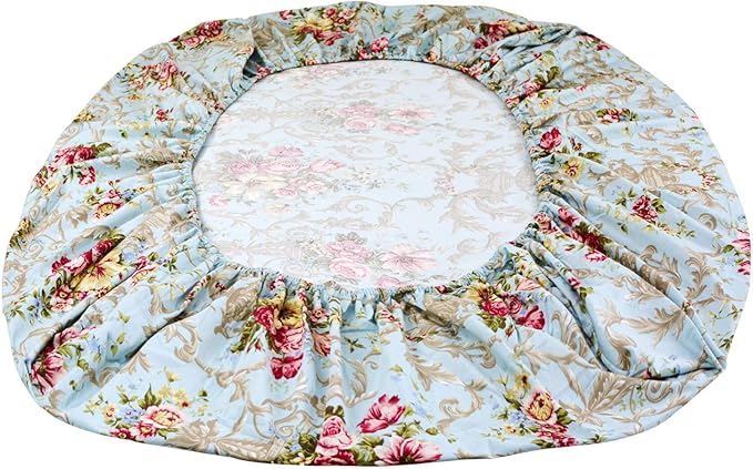 FADFAY Shabby Floral Bedding Elegant Peony Sheets Set Luxury Bedding Collections 800 Thread Count 100% Egyptian Cotton Deep Pocket, 4 Piece-Twin XL Size