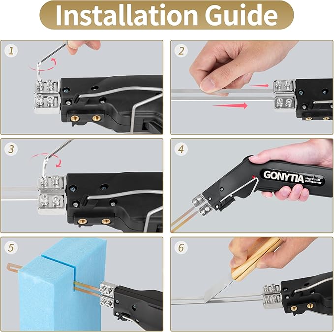 Hot Knife Foam Cutter, Innovative Pro Styrofoam Cutting Tool Kit with Foldable Safety Stand, Electric 200W Hot Knife with 4 Blades for PP, EPS, XPS, EVA, EPE, PU, KT Board, Sponge (KD-5)