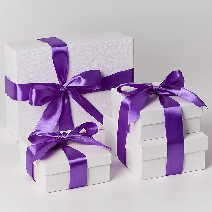 1-1/2 Inch Wide Purple Satin Ribbon, 50 Yards Solid Polyester Fabric Ribbon for Roses Making, Gift Wrapping, Christmas, Wedding Decorations, Crafts, Bows, Flower Bouquets