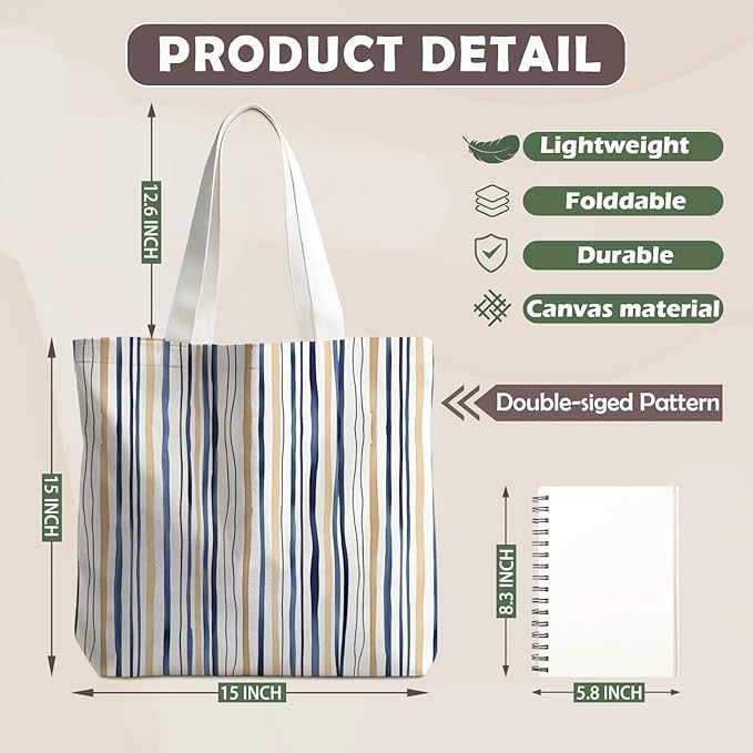 Flowers Tote Bag Gifts for Women, Canvas Aesthetic Reusable Grocery Bags Shopping Bags