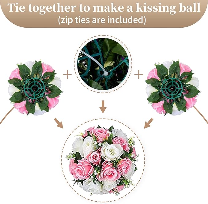 Sziqiqi Pack of 2 Fake Flowers, Silk Rose Flowers, Suit for Wedding/Party Centerpiece Road Lead Flower Rack Decorations, 2 Pieces