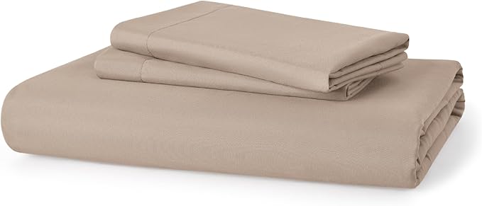 Bedsure Duvet Cover Full Size - Soft Double Brushed Bedding Set for Kids & Adults, Zipper Closure, 3 Pieces, Includes 1 Duvet Cover (80"x90") & 2 Pillow Shams, NO Comforter, Khaki