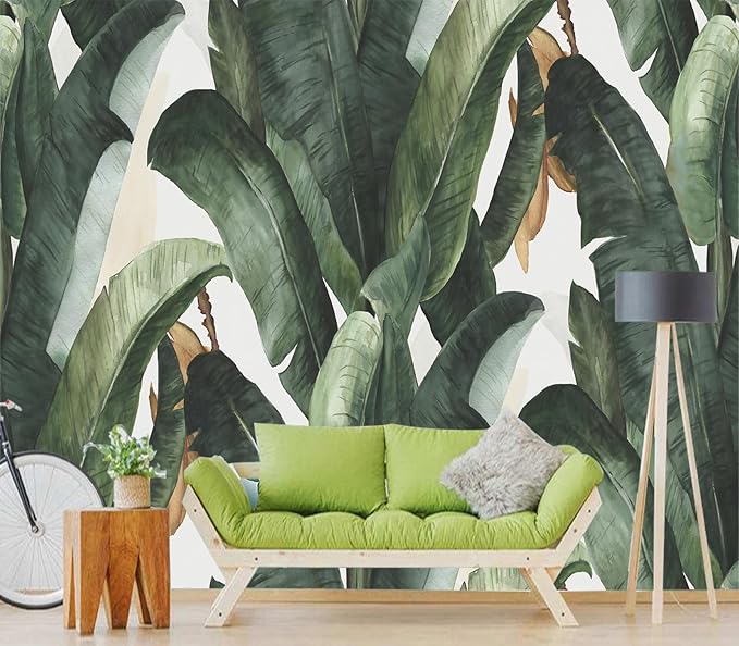 Cliouar-Green Plants, Agave Wall Mural Wallpaper Peel and Stick 90" x 67"