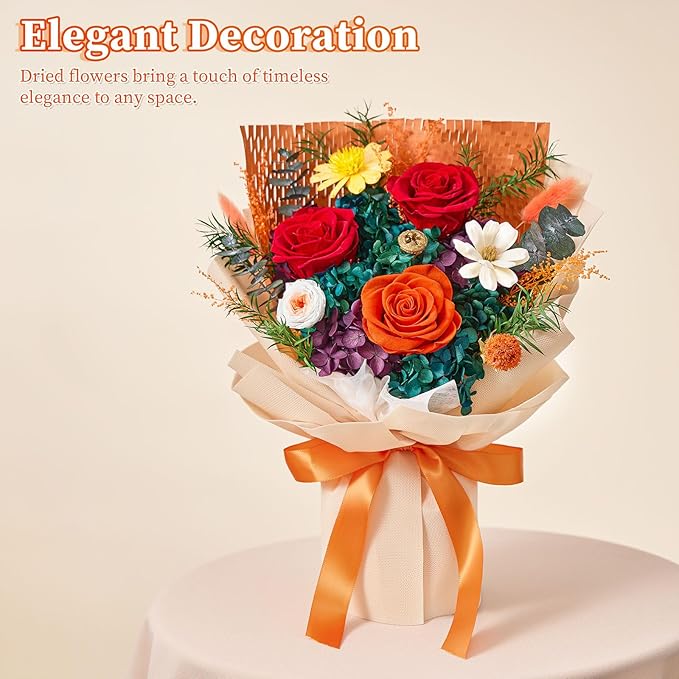 Flowers for Delivery Prime Forever Flowers Preserved Roses Bouquets Purple Flower Birthday Gifts for Women Valentine's Day Mothers Day Graduation