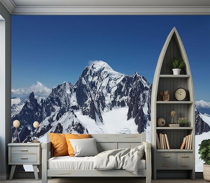 Eierme-Beautiful Mountain View Mural Wallpaper Peel and Stick 90" x 67"