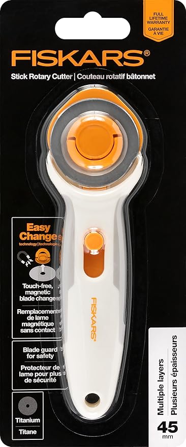 Fiskars Easy Change Stick Rotary Cutter (45 mm) White