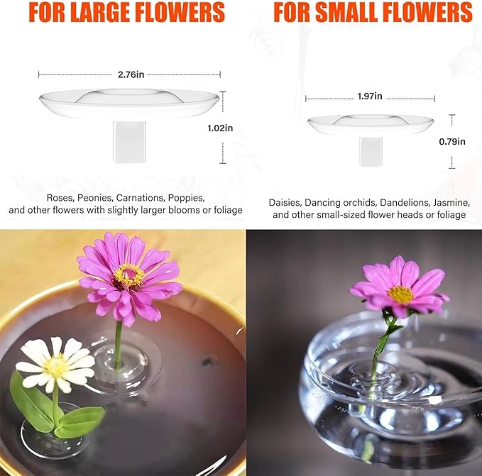 2025 Creative Floating Flower Arrangement Holder, Clear Acrylic Floral Bowl Stem Holder, DIY Floating Centerpiece Bouquet Holders, PVC Flower Float for Weddings, Parties & Fish Tanks (30, L)