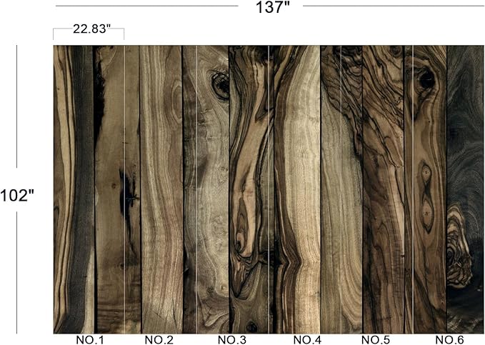 Cliouar-Wood Block Texture Background Mural Wallpaper Peel and Stick 137" x 102"