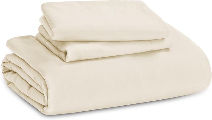 Bedsure Oat Milk Duvet Cover Full Size - 3 Pieces Prewashed Extra Soft Cotton-Like Bedding Set, Includes 1 Duvet Cover 80x90 Inches with Zipper Closure & 2 Pillow Shams, Comforter Not Included