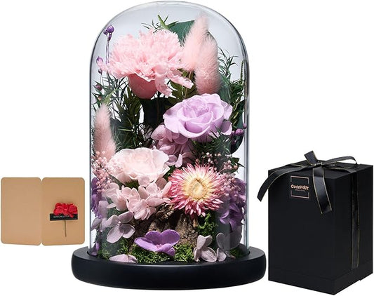 Preserved Roses,Forever Fresh Flowers 7.48in,Gift for Women,Mom,Grandma,Wife,Girlfriend,Sister,and Daughter Perfect for Birthday,Mother’s Day,Valentine’s Day (Sweetheart Carnation4)
