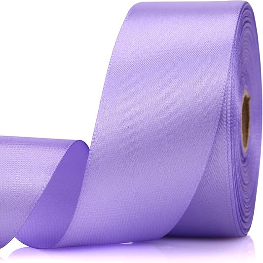 1-1/2 Inch 30 Yards Light Purple Solid Satin Ribbon for Gift Wrapping,Craft Floral Bouquets,Wedding Party,Timeless Flower,Decoration Floral Hair,Balloons
