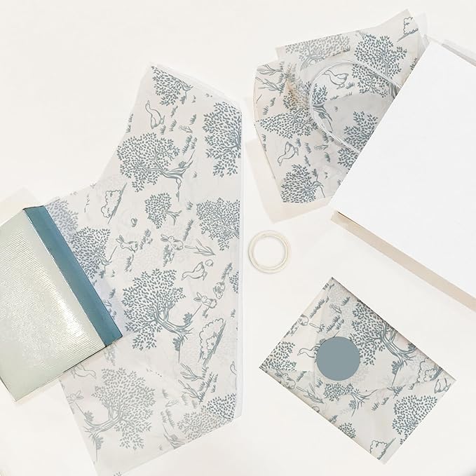 Pro Supply Global Blue Toile Printed Tissue Paper for Gift Bags or Boxes and Wrapping - Bulk Decorative Art Tissue Paper for Packaging and Gifting | 24 Sheets 20" x 30"