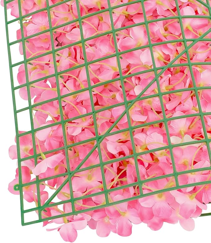 20pcs Artificial Flower Wall Panel Flowers Wall Decoration Pink for Home Party Wedding Festival Decor