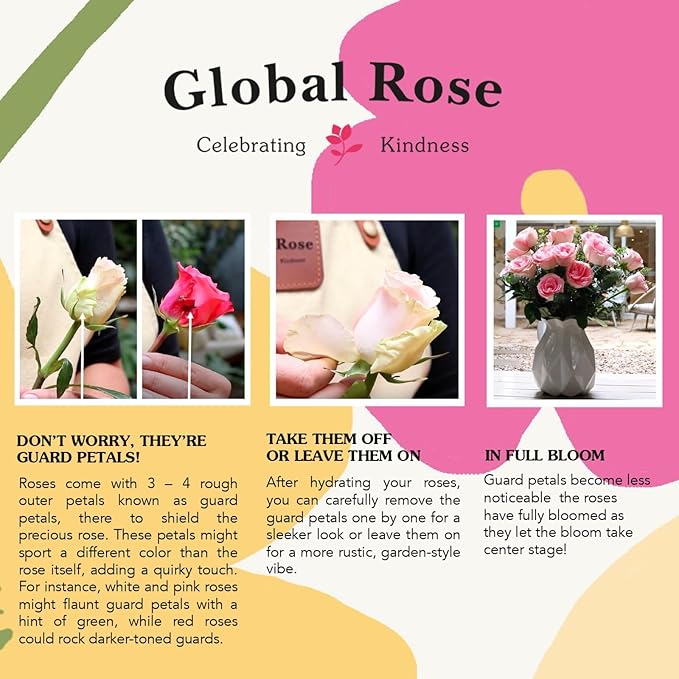 GlobalRose Fresh Cut Assorted Roses - 100 Roses (4 Bundles of 25) Fresh Bouquet for Birthday, Anniversary, Women's Day, or Home Decor - Flowers Delivery Gift