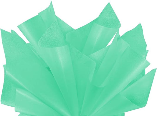 Flexicore Packaging® | Gift Wrap Tissue Paper | Size: 15"x20" | 100 Sheet | Acid Free Bulk Tissue Paper | (Mint Green)