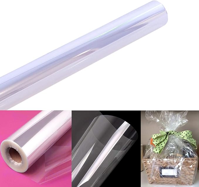 AnapoliZ Clear Cellophane Wrap Roll | 100’ Ft. Long X 16” In. Wide | 2.3 Mil Thick Crystal Clear | Gifts, Baskets, Arts & Crafts, Treats, Wrapping | Food Grade Specifications